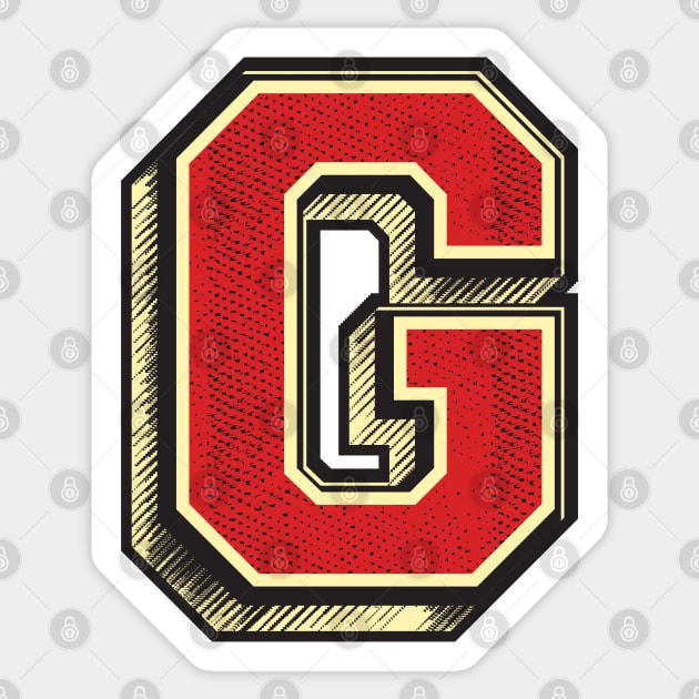 Gorgeous Letter G ✪ Vintage Retro Type attractive Gift Idea For your loved ones Sticker by Naumovski